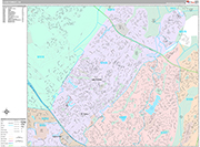 Lake Forest Wall Map Premium Style